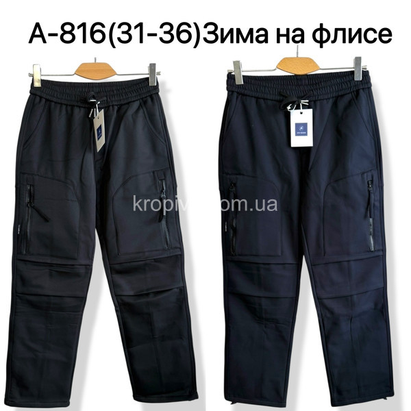 Мужские спортивные штаны на флисе норма оптом 220925-689