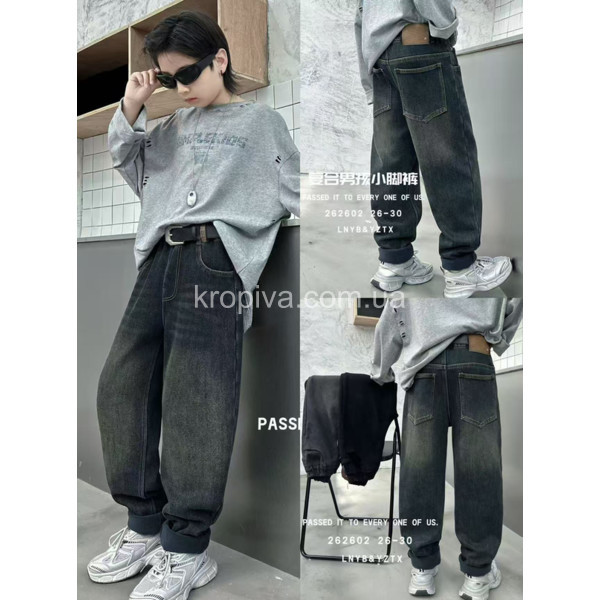 Дитячі джинси 262602 фліс оптом 280925-102