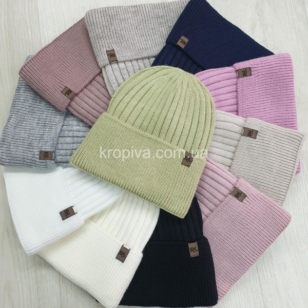 Женская шапка на флисе микс оптом 021025-608