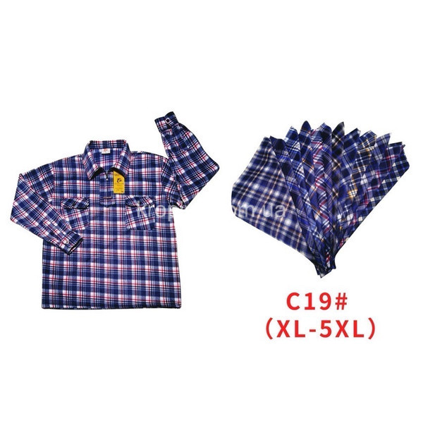 Мужская рубашка на байке микс оптом 021025-716