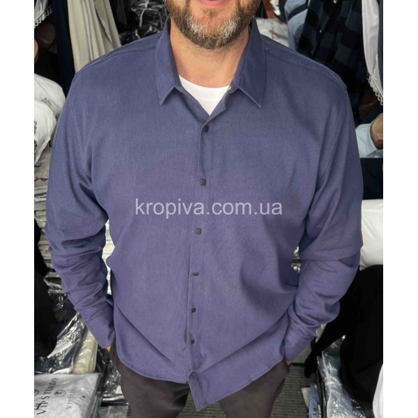 Мужская рубашка микровельвет норма Турция оптом 171025-781