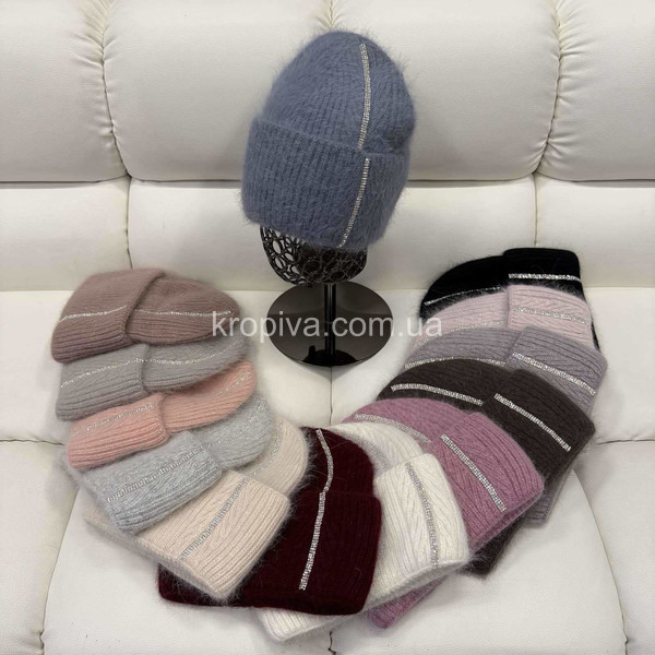 Женская одинарная шапка с отворотом оптом 251025-221