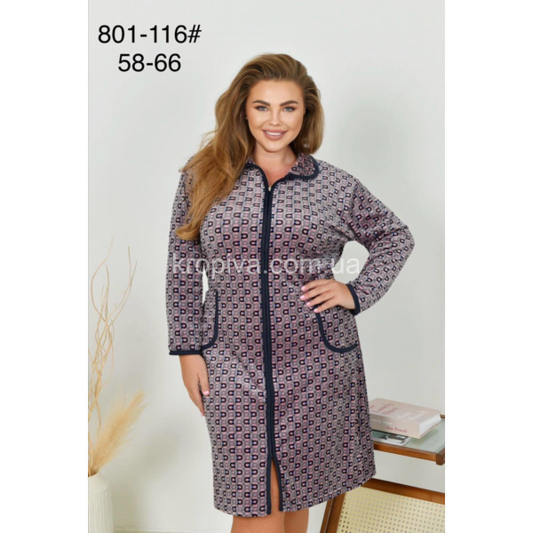 Женский халат длинный рукав оптом 081225-21