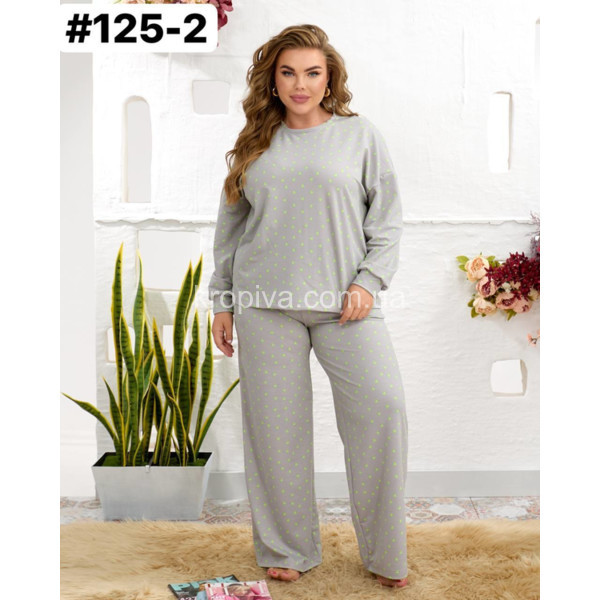 Жіночий домашній костюм 125 двонитка оптом 251225-701