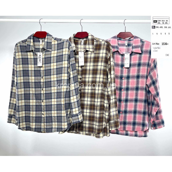 Женская рубашка батал оптом 110126-031