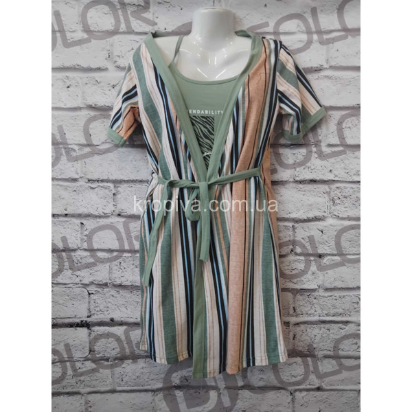 Жіноча нічнушка+халат Узбекистан оптом 240126-653