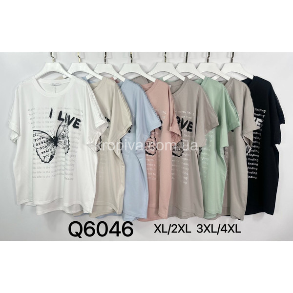 Женская футболка батал микс оптом 220226-684