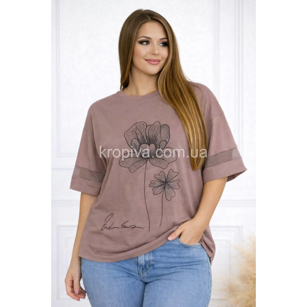 Женская футболка 26035 батал оптом 070326-688