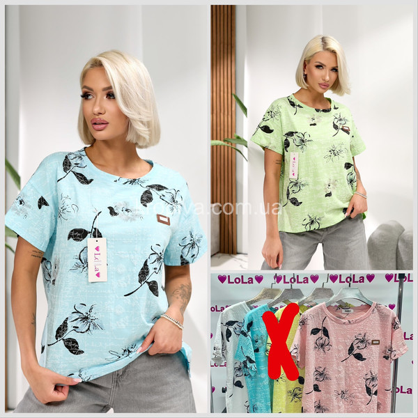 Женская футболка полубатал микс оптом 090326-0126