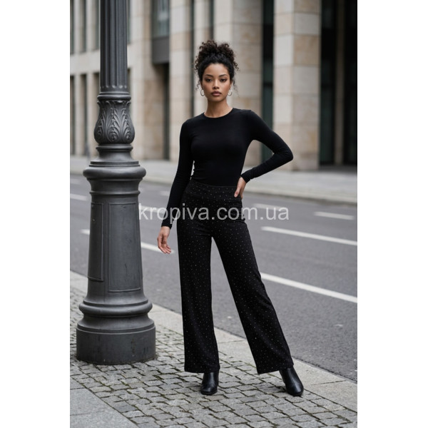 Женские штаны палацо с камнями оптом 120326-09