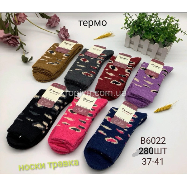 Жіночі шкарпетки трава термо оптом  (091222-602)