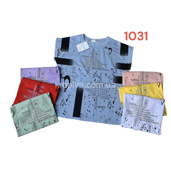 Жіноча футболка 1031 норма мікс оптом  (300423-285)