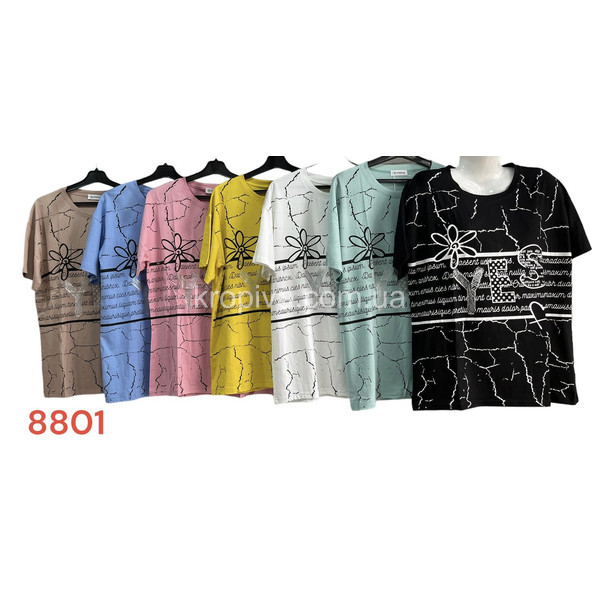 Женская футболка 8806 норма микс оптом 300423-295