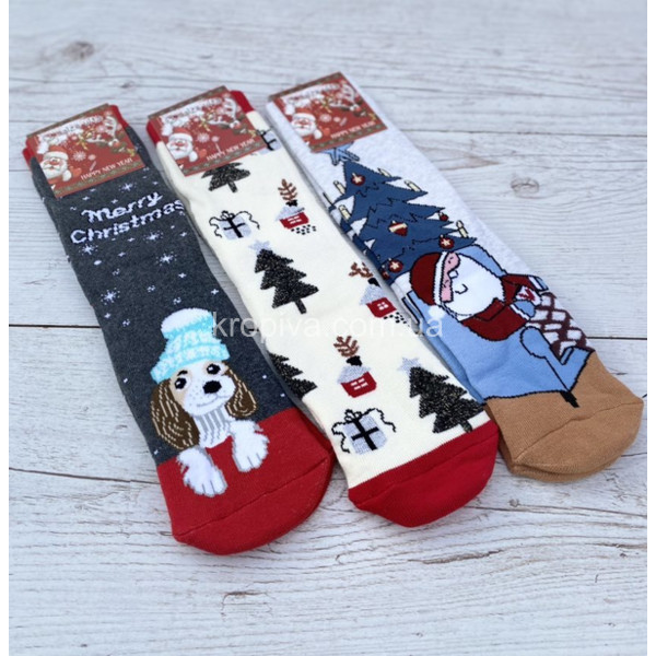 Жіночі шкарпетки довгі новорічні Туреччина оптом 041223-662