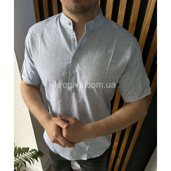 Чоловіча сорочка льон норма оптом  (210424-718)