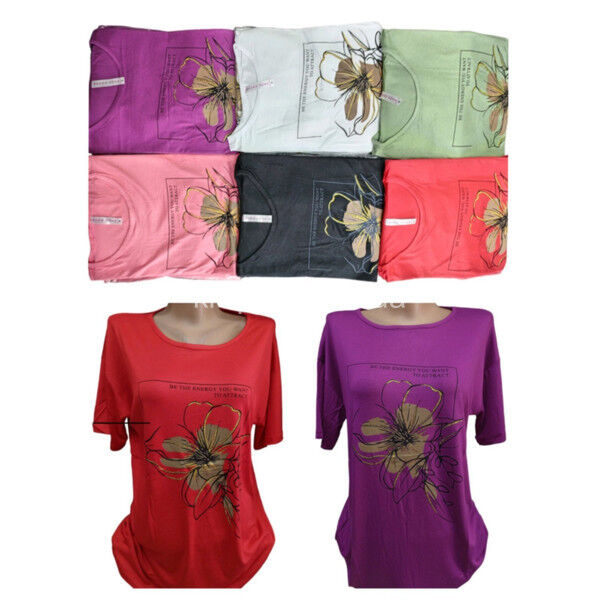 Женская футболка батал оптом 030524-416