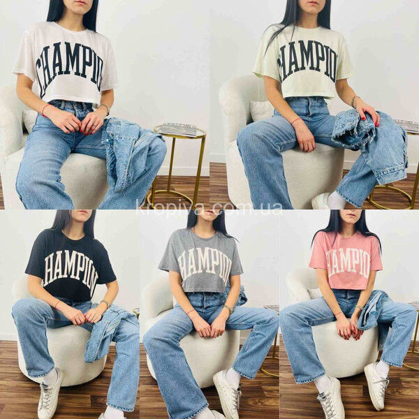 Женский топ-футболка оверсайз норма Турция оптом 040624-782