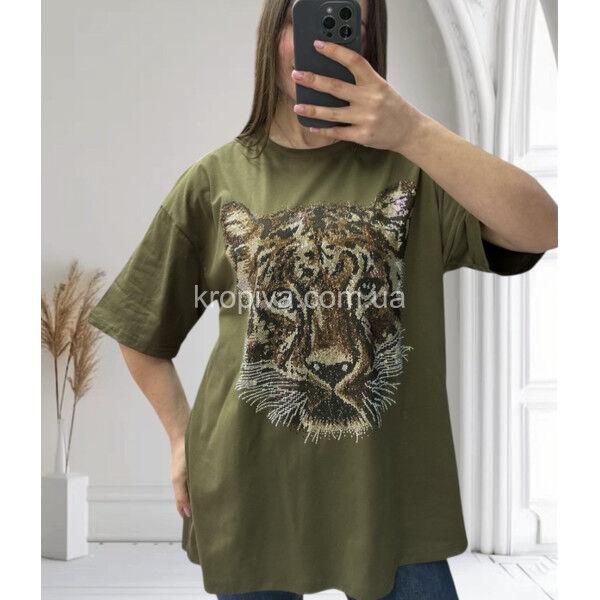 Женская футболка 25101 оверсайз оптом 070325-679