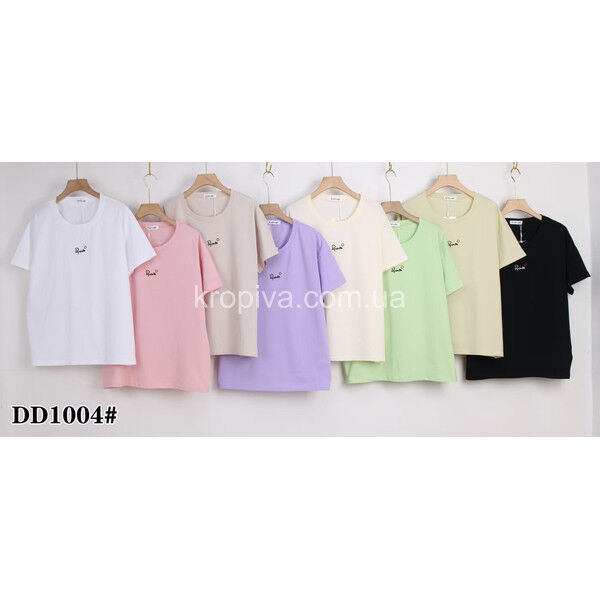 Женская футболка DD 1004 полубатал микс оптом 140525-028
