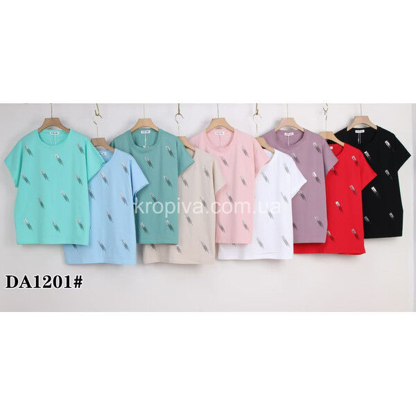 Женская футболка DА 1201 полубатал микс оптом 140525-076