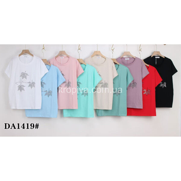 Женская футболка DА 1419 батал микс оптом 140525-0115