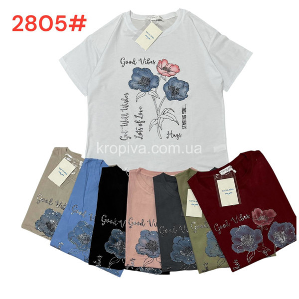 Жіноча футболка 2805 мікс оптом 180525-70 (180625-70)