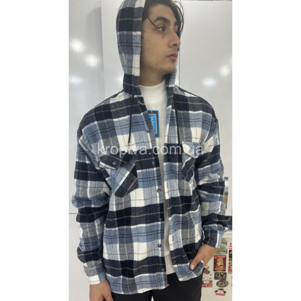 Мужская рубашка норма капюшон oversize Турция оптом 050925-643