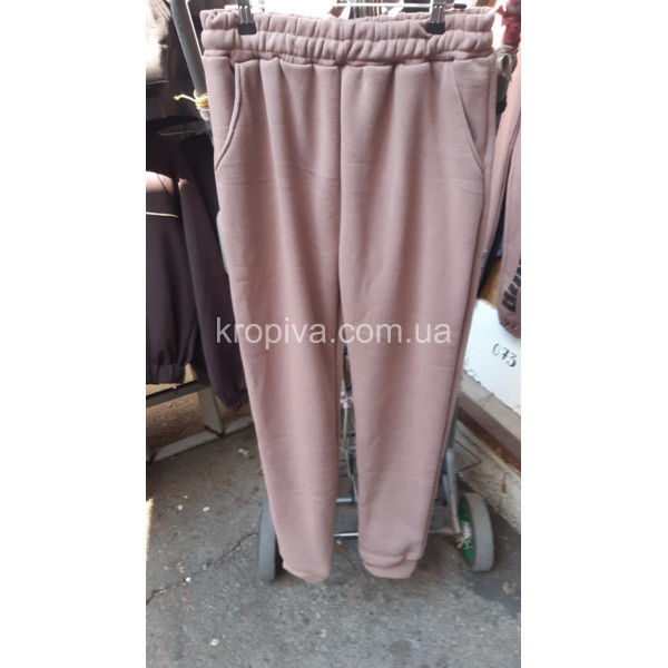 Женские спортивные штаны на флисе батал оптом 250925-771