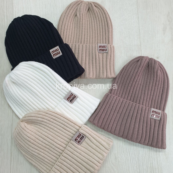 Жіноча шапка молодіжна мікс оптом 021025-609