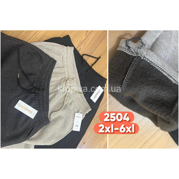 Жіночі спортивні штани на хутрі норма мікс оптом 221125-777