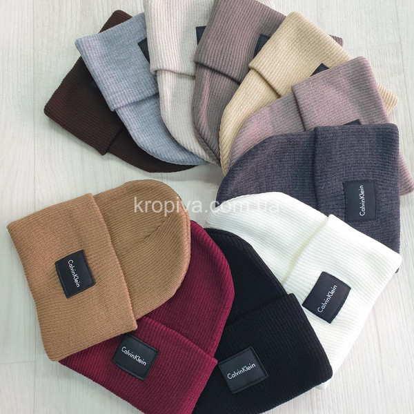 Женская шапка двойная микс оптом 051225-736