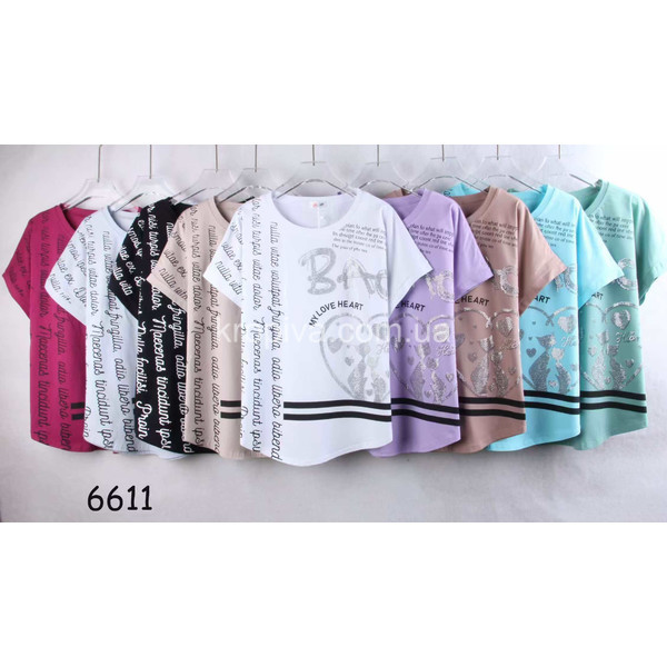 Женская футболка полубатал микс оптом 161225-727