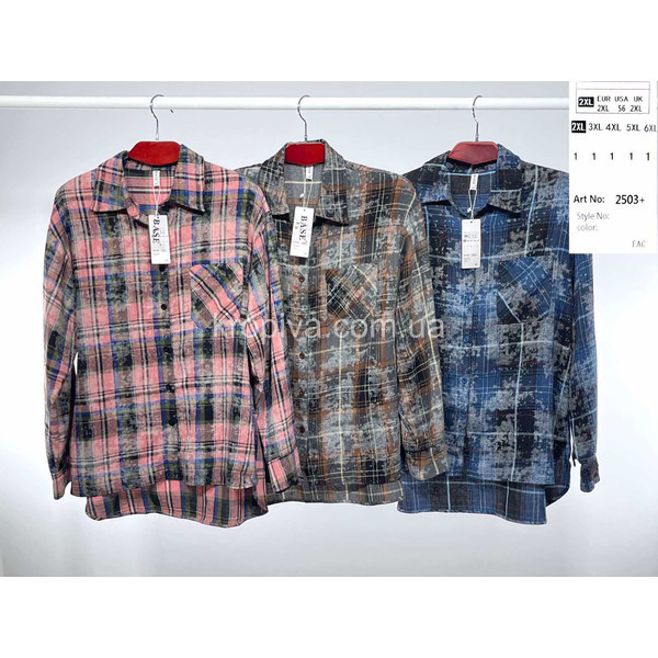 Женская рубашка батал оптом 110126-032