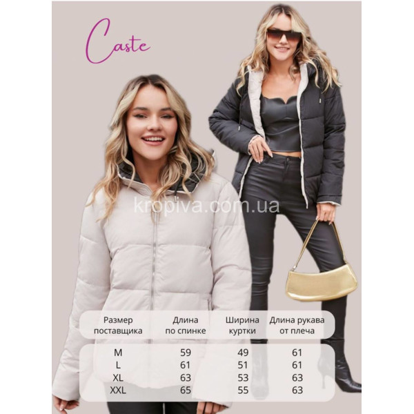 Жіноча куртка двостороння норма весна оптом 120126-720