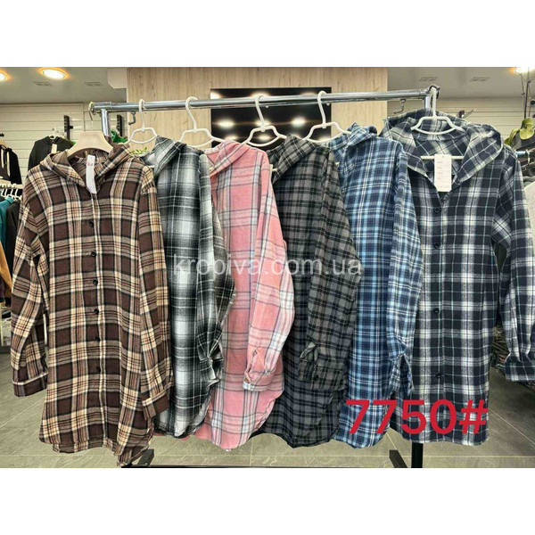 Женская рубашка 7750 фланель оптом 210126-743