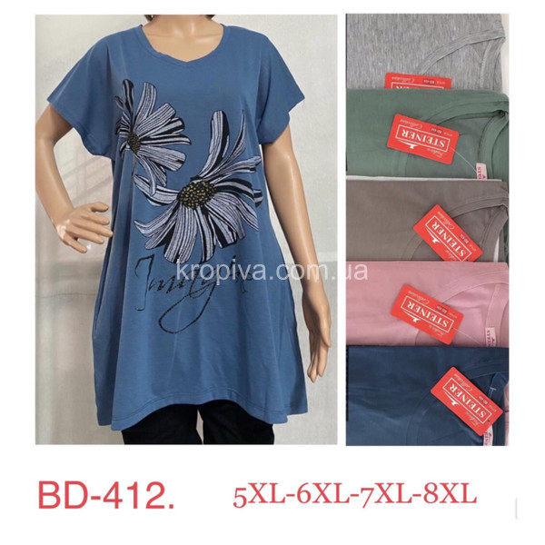 Женская футболка батал микс оптом 090226-629