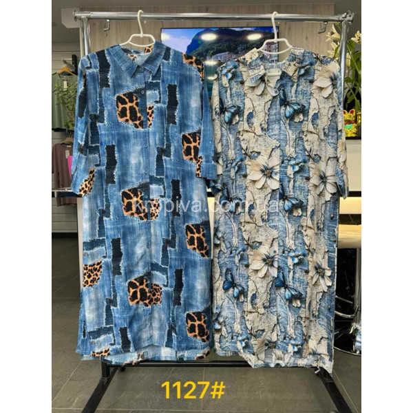 Женское платье полубатал лен оптом 090326-609