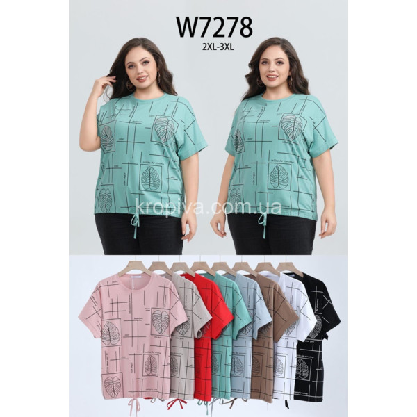 Женская футболка полубатал микс оптом 090326-778