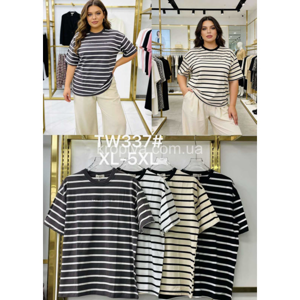 Женская футболка батал оптом 100326-727