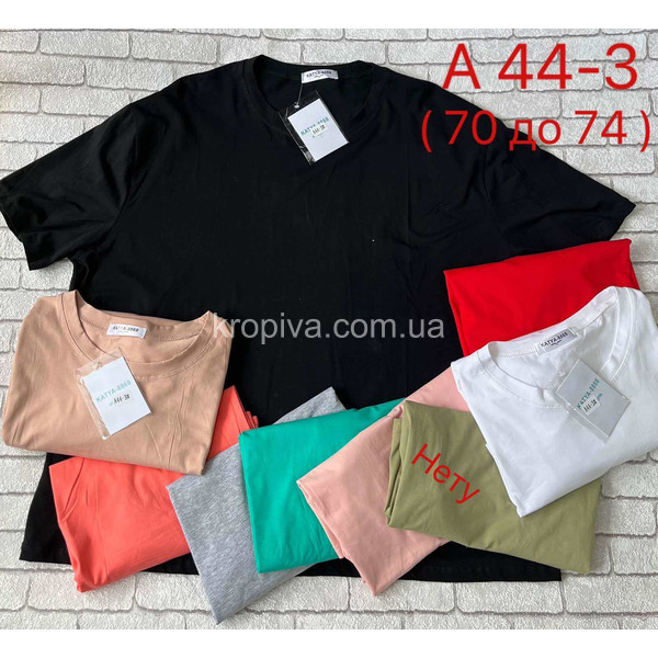 Женская футболка А44-3 батал микс оптом 070423-184