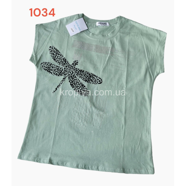 Женская футболка батал микс оптом  (030523-262)