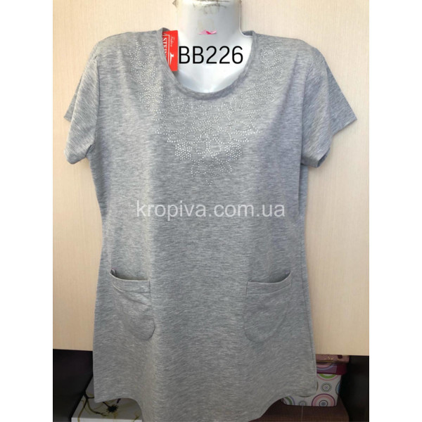 Женская футболка-туника полубатал микс оптом 190224-609