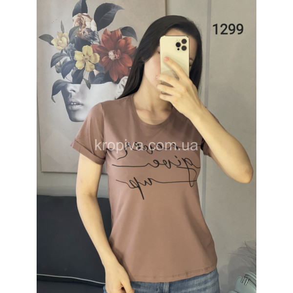 Женская футболка норма микс оптом 190424-460
