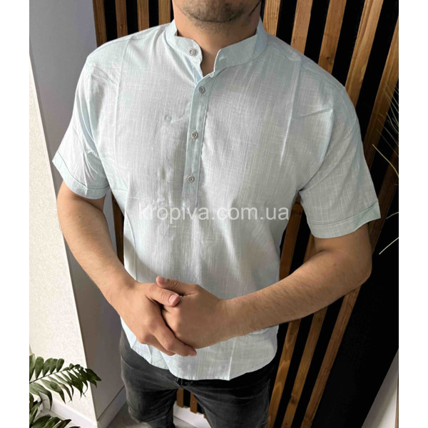 Чоловіча сорочка льон норма оптом  (210424-719)