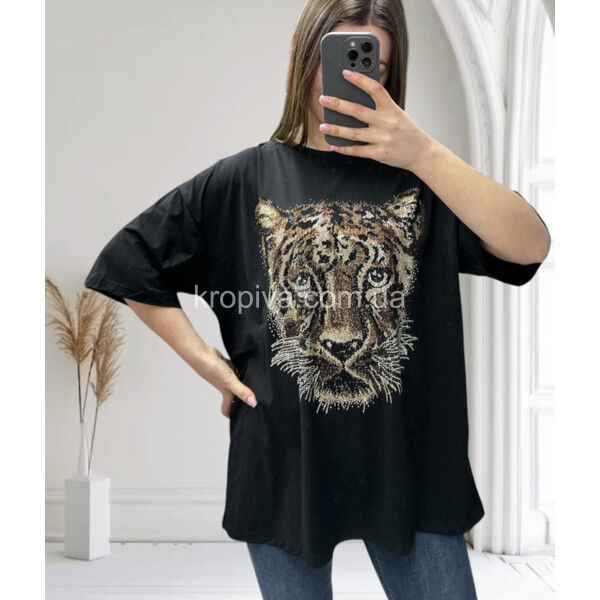 Жіноча футболка 25101 оверсайз оптом 070325-680