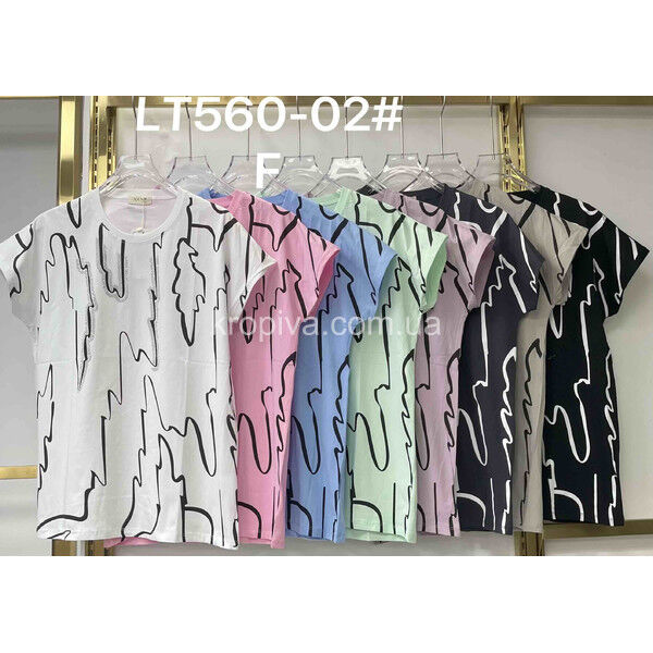 Женская футболка батал микс оптом 260425-652