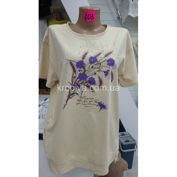 Женская футболка 603 батал микс оптом 040525-0144