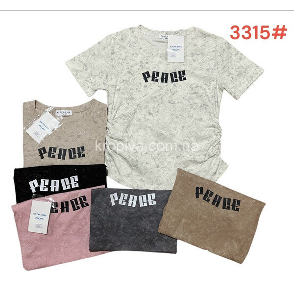 Женская футболка 3315 (микс цвета) оптом  (060525-39)