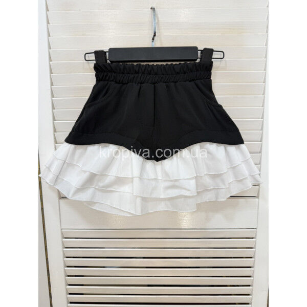 Дитяча спідниця рюш двокольорова школа оптом 180725-742