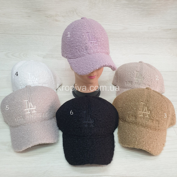 Женская бейсболка/кепка на флисе микс оптом 160925-657